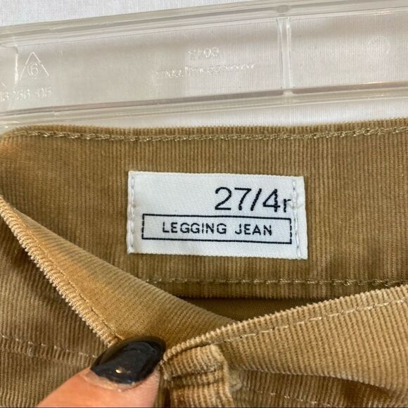 Gap Brand Tan Fine Corduroy Legging Jeans Size 27/4 Mid Rise - Picture 8 of 10